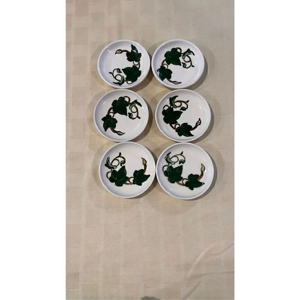Vintage Metlox Poppy Trail California Ivy Fruit Dessert Sauce Bowl Set of 6 - Picture 2 of 6